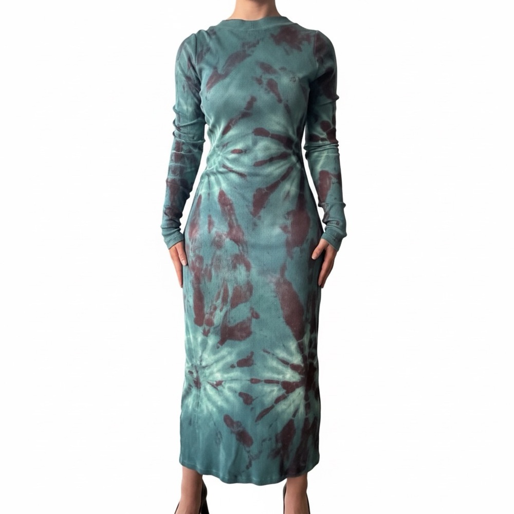 YFB Long-Sleeved Ribbed Maxi Dress